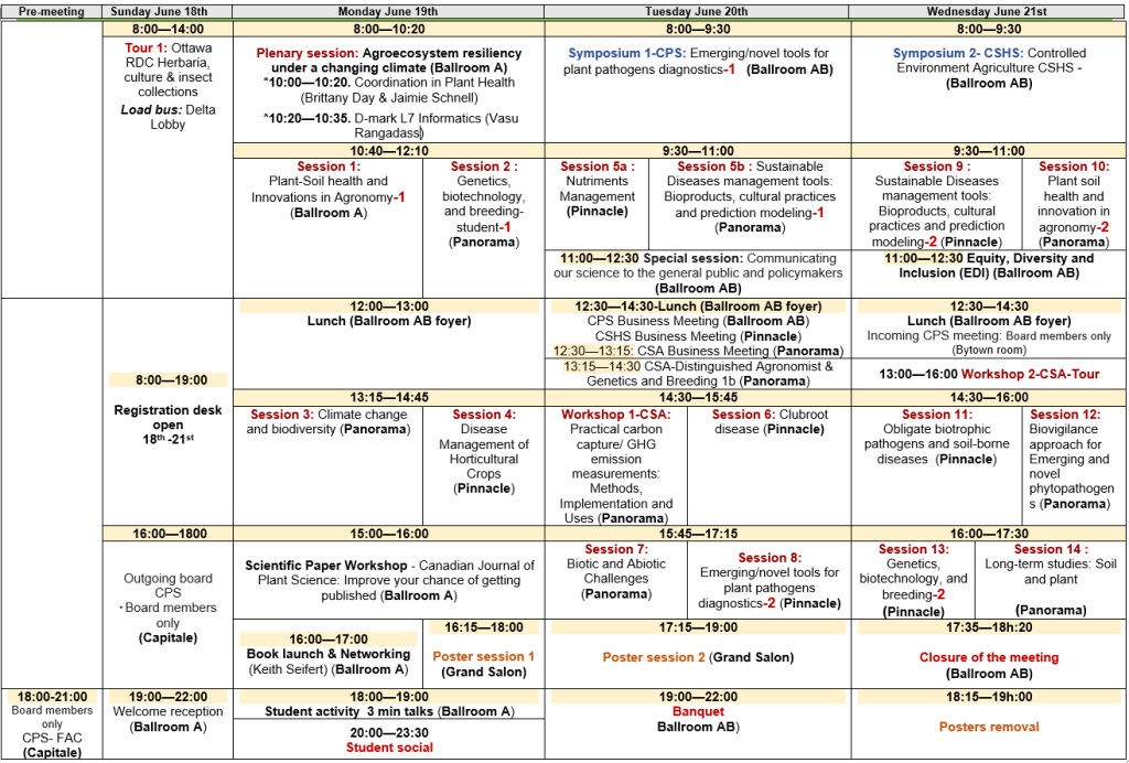 Program at a glance
